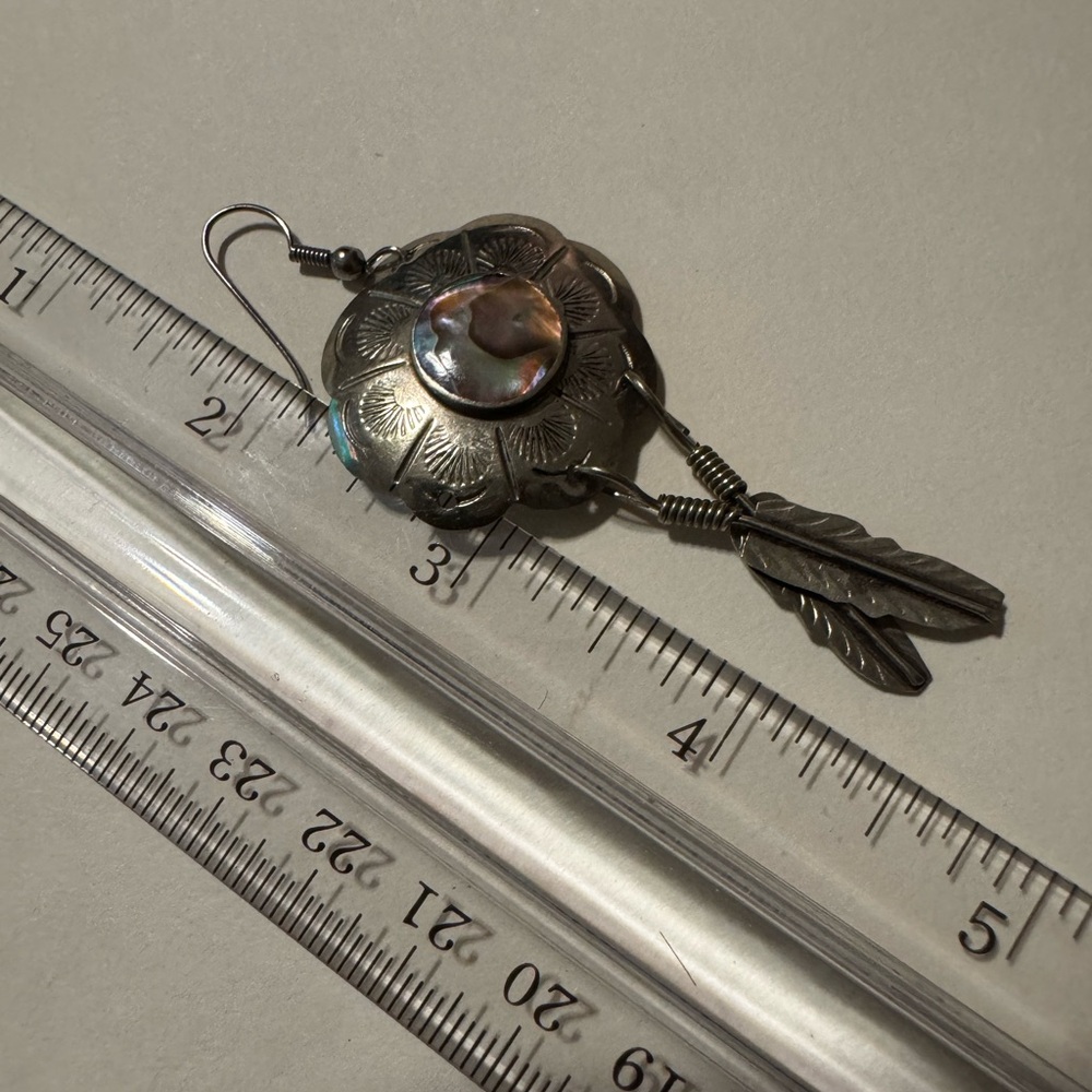 Sterling Silver 925 Large Signed Dangle Earrings - image 6